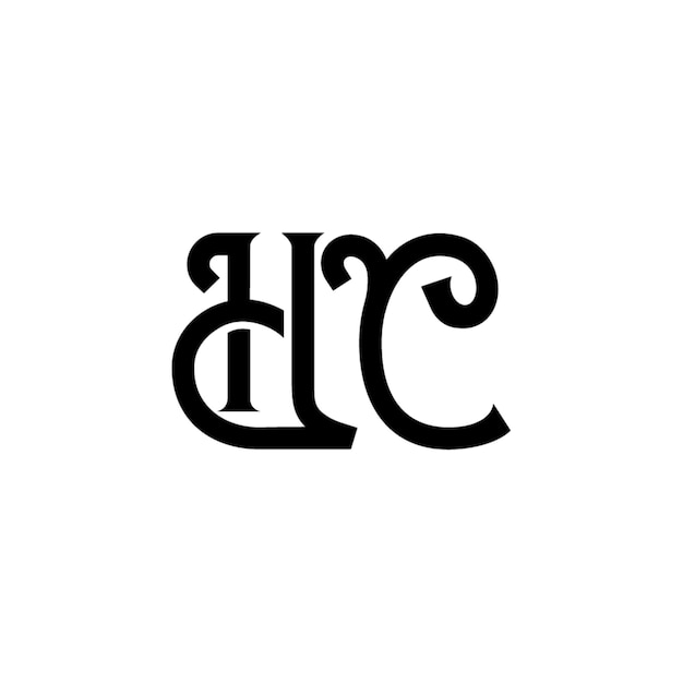 HC monograma logotipo diseño carta texto nombre símbolo monocromo logotipo alfabeto carácter simple logotipo