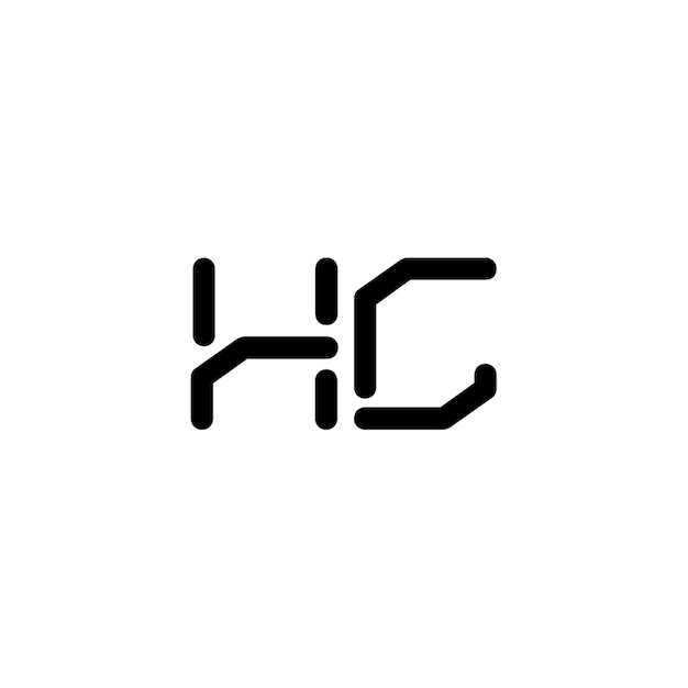 HC monograma logotipo diseño carta texto nombre símbolo monocromo logotipo alfabeto carácter simple logotipo