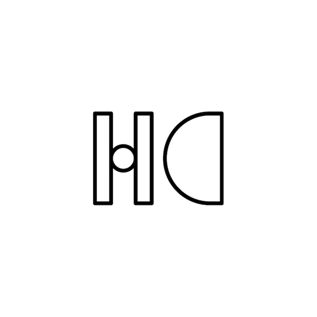 HC monograma logotipo diseño carta texto nombre símbolo monocromo logotipo alfabeto carácter simple logotipo