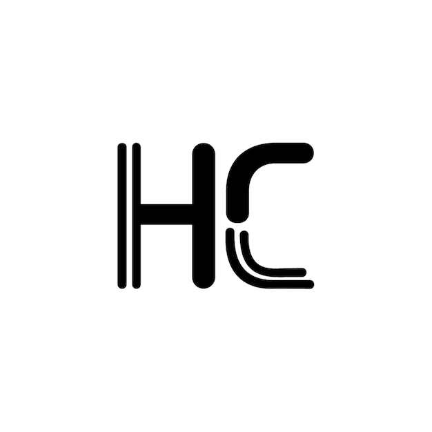 HC monograma logotipo diseño carta texto nombre símbolo monocromo logotipo alfabeto carácter simple logotipo