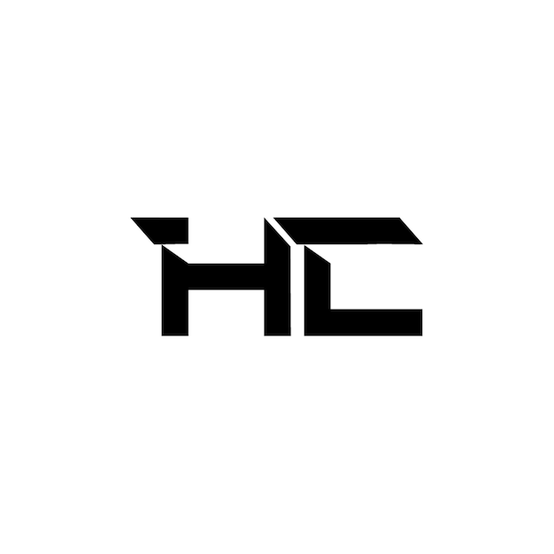 HC monograma logotipo diseño carta texto nombre símbolo monocromo logotipo alfabeto carácter simple logotipo