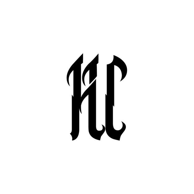 HC monograma logotipo diseño carta texto nombre símbolo monocromo logotipo alfabeto carácter simple logotipo
