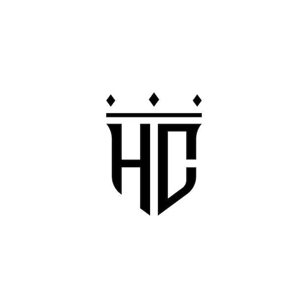 HC monograma logotipo diseño carta texto nombre símbolo monocromo logotipo alfabeto carácter simple logotipo
