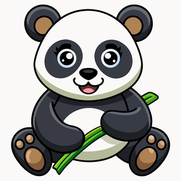 HCATA CAWALI 4 de julio de 14000 Rohan301400JPEG350 bonitas pandas sentadas y sosteniendo dibujos animados de bambú 1jpg