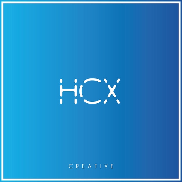 HCX Premium Vector Más tarde Diseño de logotipo Creativo Logotipo Vector Ilustración logotipo Monograma creativo