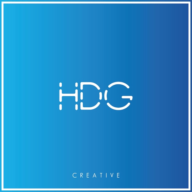 HDG Premium Vector Último diseño de logotipo Creativo Logotipo Vector Ilustración logotipo Monograma creativo