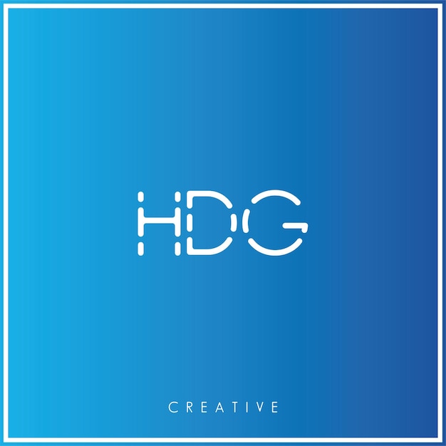 Vector hdg premium vector último diseño de logotipo creativo logotipo vector ilustración logotipo monograma creativo