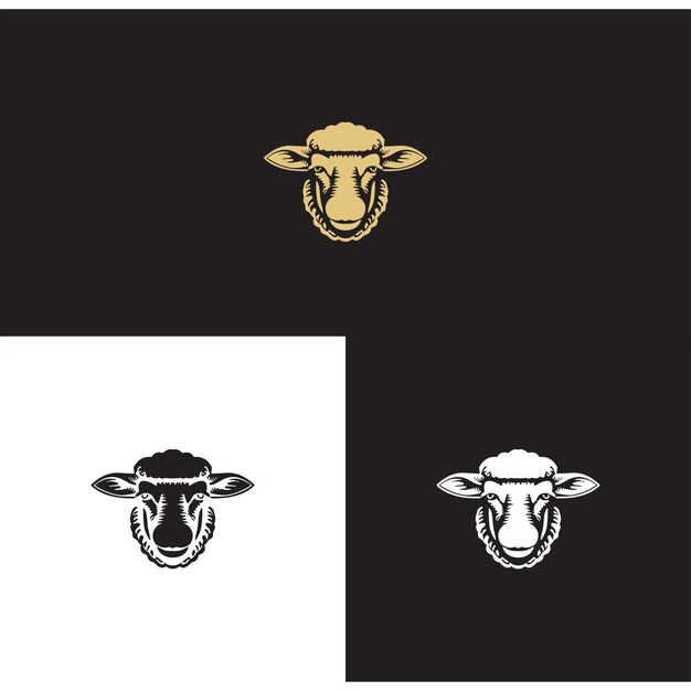 head goat logo vector icon illustration