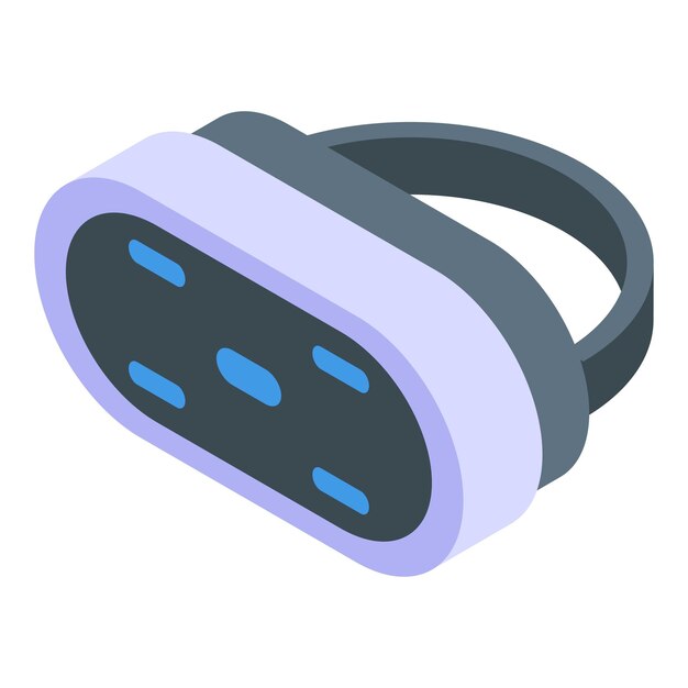Headset moderno con gafas VR que presenta una interfaz digital