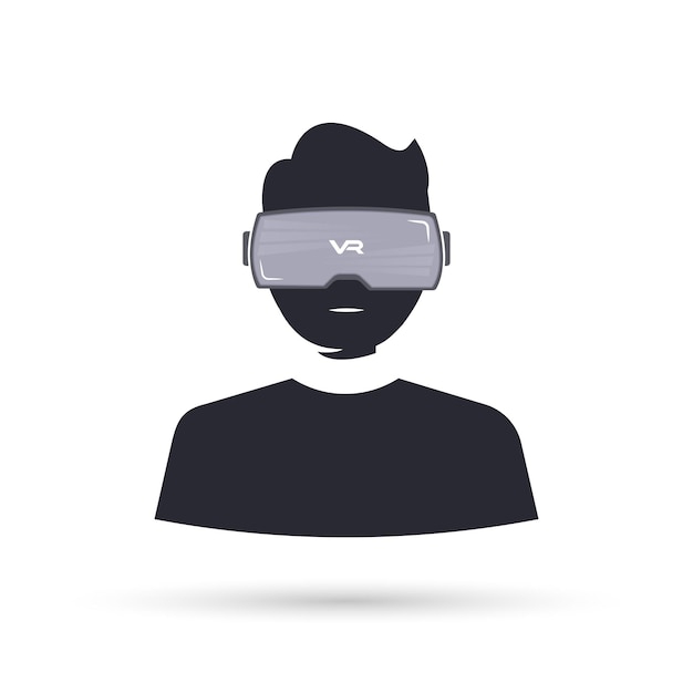 Headset de realidad virtual hombre símbolo VR