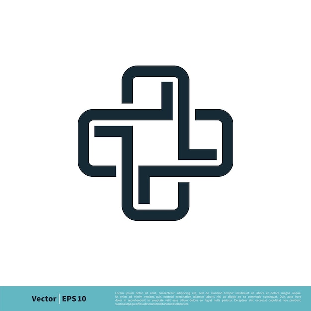 Health Care Cross Icon Vector Logo Plantilla Ilustración Diseño Vector EPS 10