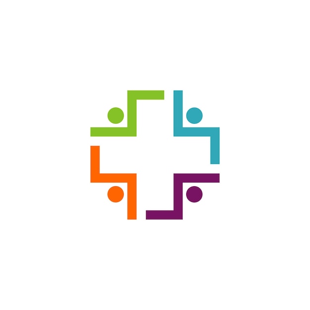 Healthcare Cross Logo Plantilla Ilustración Diseño Vector EPS 10