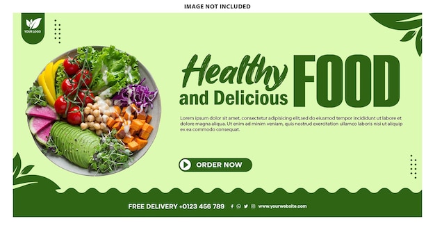 Healthy Delicious Food Banner