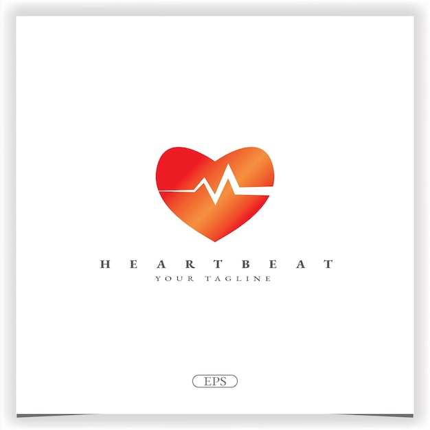 Vector heartbeat logo premium elegante plantilla vector eps 10