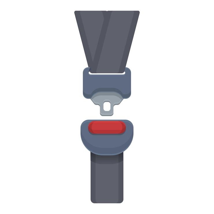 Vector hebilla cinturón icono dibujos animados vector asiento de coche cinturón de seguridad