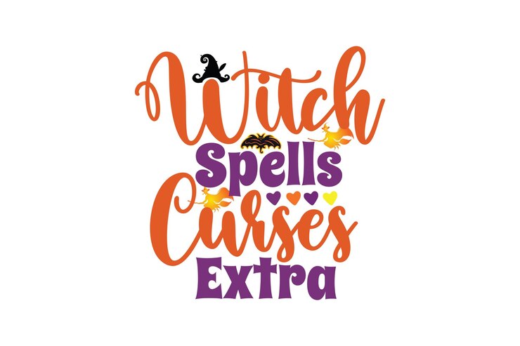 Vector hechizos de bruja maldiciones extra