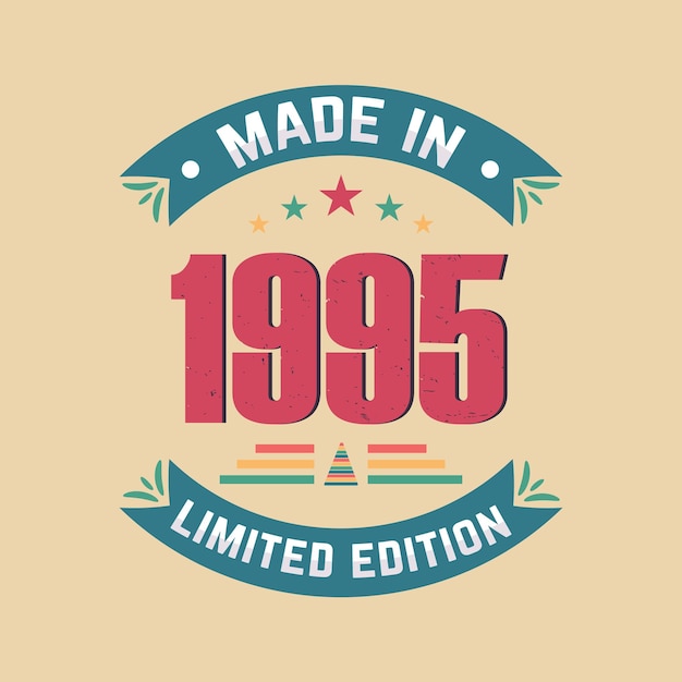 Hecho en 1995 edición limitada de diseño de citas de cumpleaños