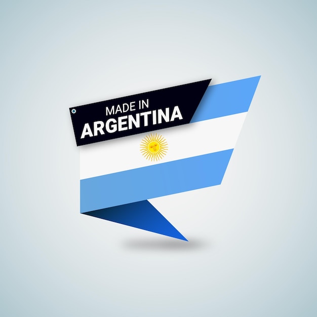 Hecho en Argentina Etiqueta de marca