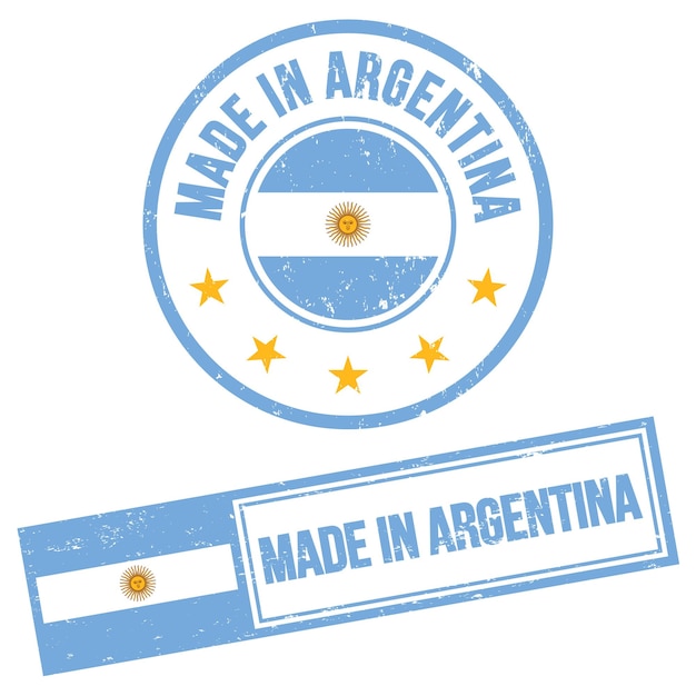 Vector hecho en argentina sello de goma estilo grunge