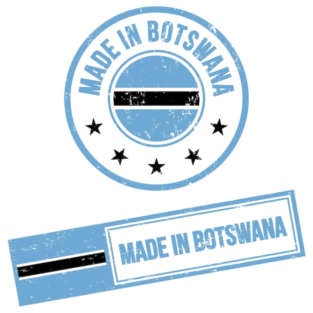 Vector hecho en botswana sello de sello estilo grunge