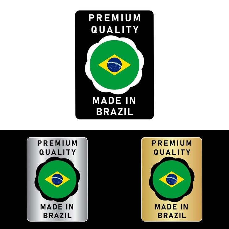 Hecho en Brasil Sello de etiqueta de insignia 22