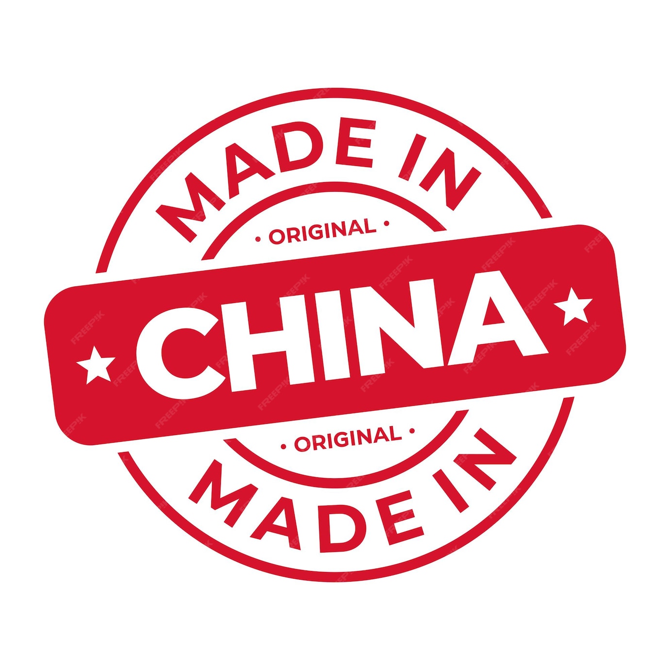 Hecho en china sello logotipo icono símbolo diseño sello nacional