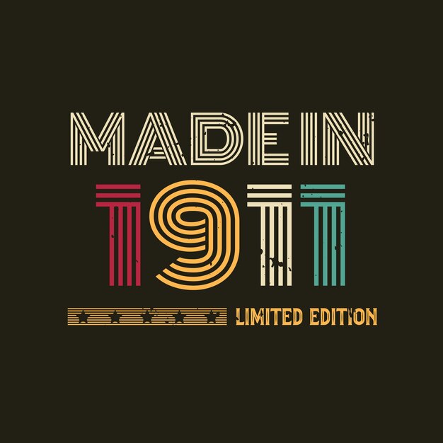 Hecho en diseño de camiseta de edición limitada