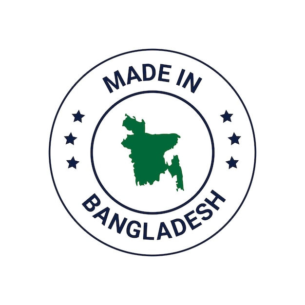 Hecho en diseño de insignia de vector de Bangladesh