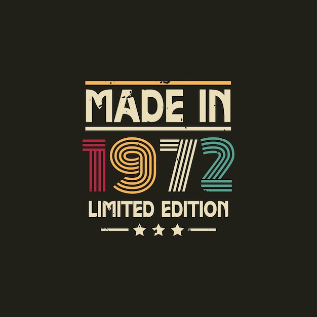 Hecho en edición limitada divertido estilo vintage retro tipografía ilustración vectorial para camiseta