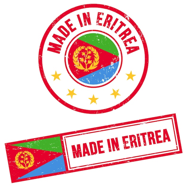 Hecho en Eritrea Sello de sello estilo grunge