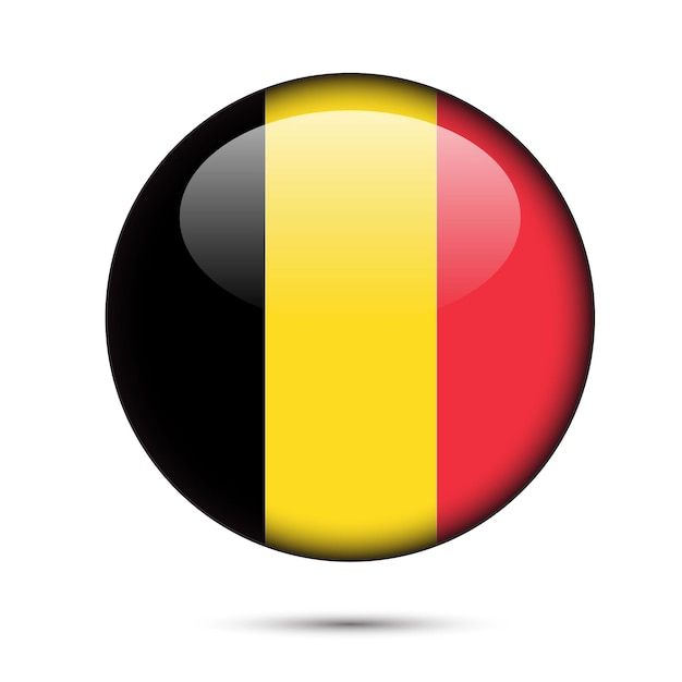 Hecho en el logotipo de bélgica el logotipo de la bandera de bélgica confía en el diseño del vector de la insignia