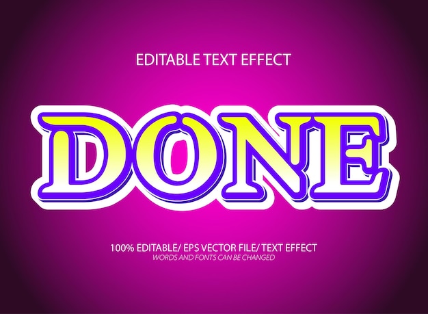 Hecho plantilla de efecto de texto editable 3d