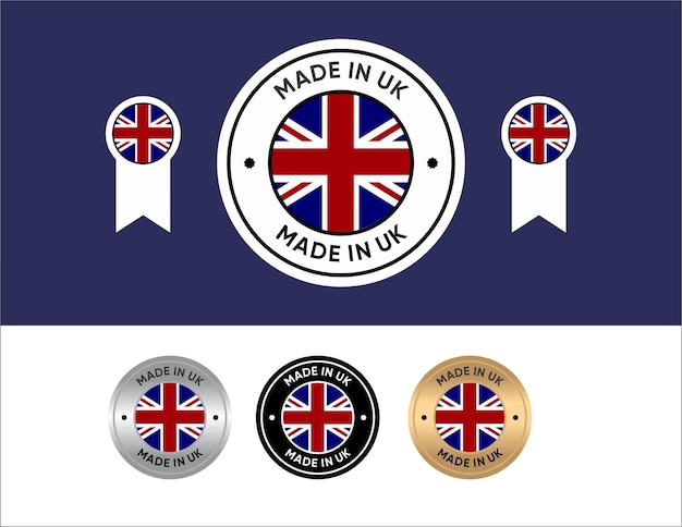 Hecho en el Reino Unido Insignias y etiquetas