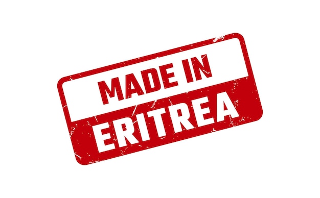 Hecho en sello de goma de Eritrea