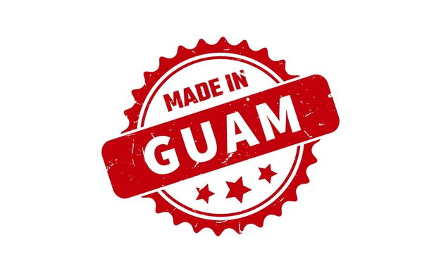 Hecho en sello de goma de Guam