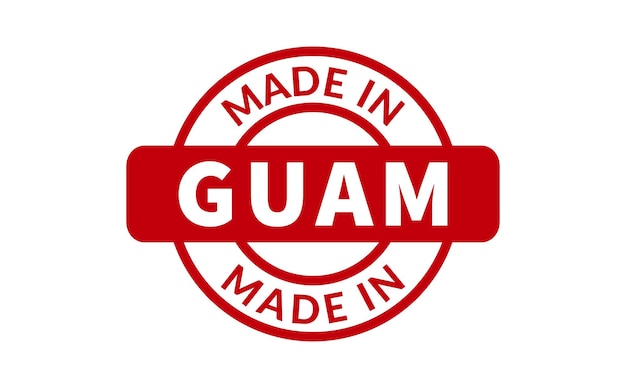 Hecho en sello de goma de Guam