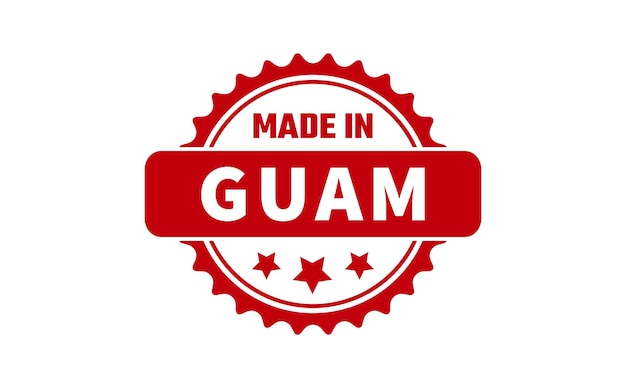 Vector hecho en sello de goma de guam