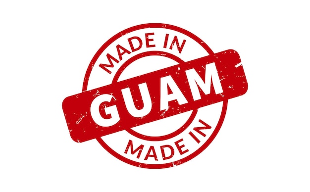 Vector hecho en sello de goma de guam