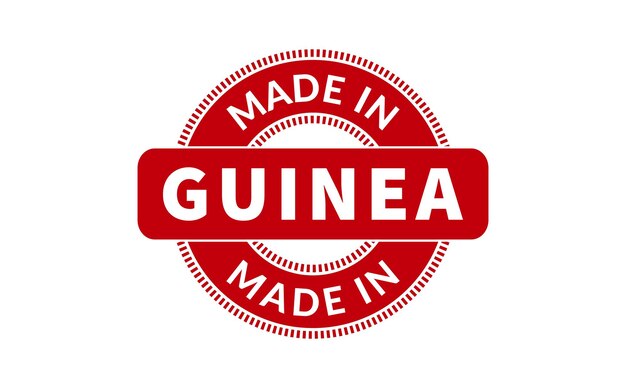 Hecho en sello de goma de Guinea