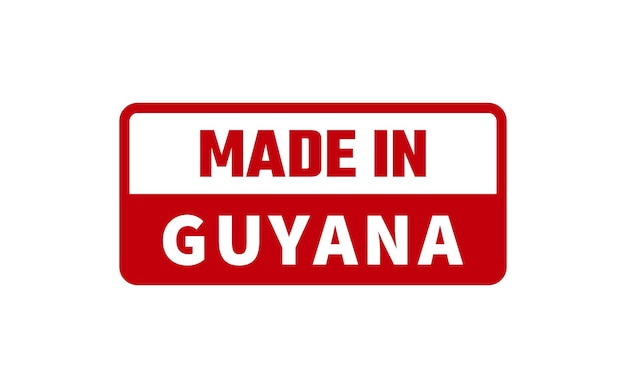 Hecho en sello de goma de Guyana