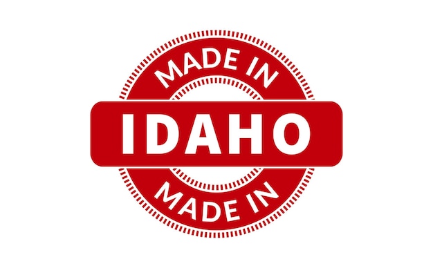 Vector hecho en sello de goma de idaho