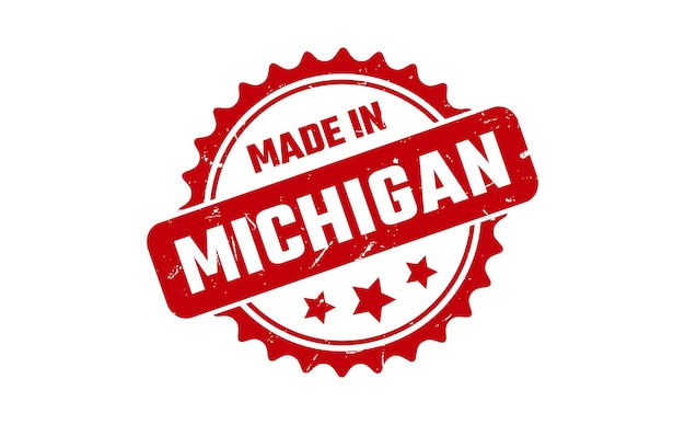 Hecho en sello de goma de Michigan