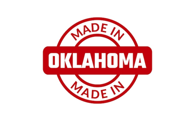 Vector hecho en el sello de goma de oklahoma