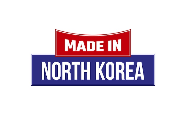 Vector hecho en el vector de sello de corea del norte