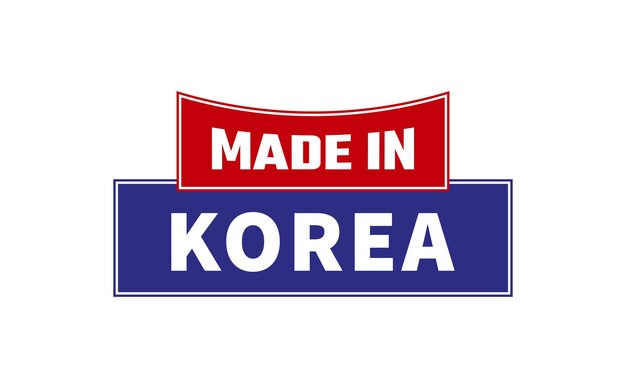 Hecho en vector de sello de Corea