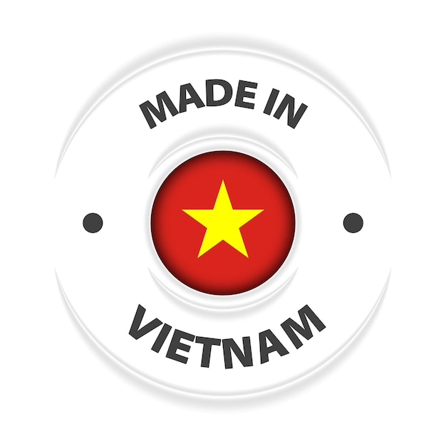 Hecho en Vietnam gráfico y etiqueta