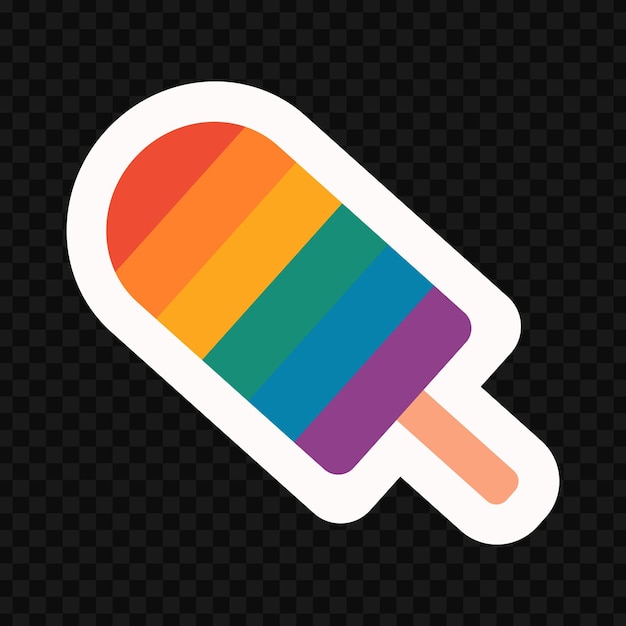 Helado arco iris en estilo LGBTQ con la luna del orgullo del orgullo