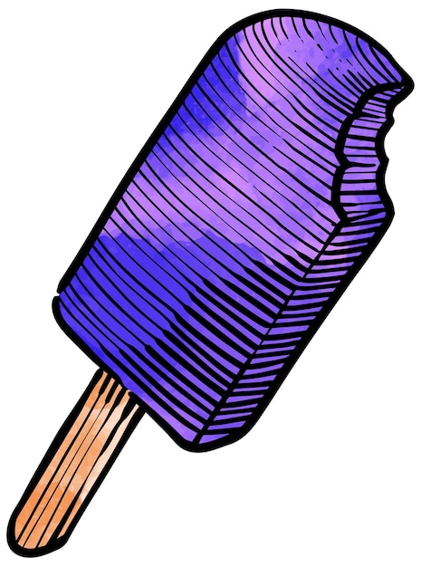 Helado dibujado a mano estilo acuarela