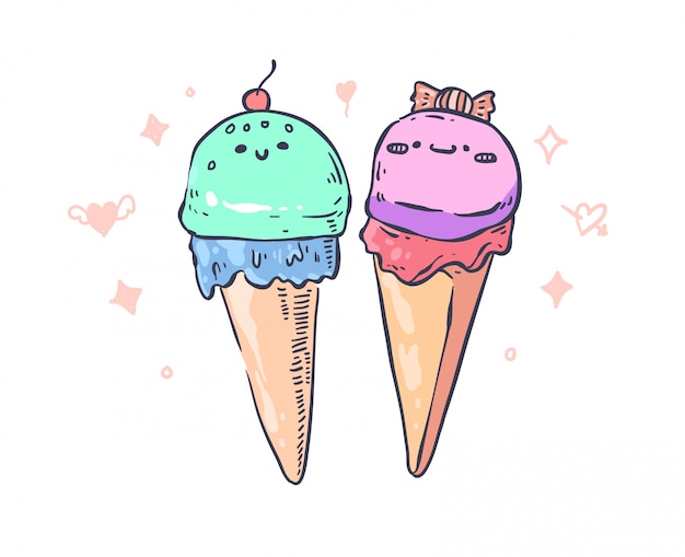 Helado . doodle de helado