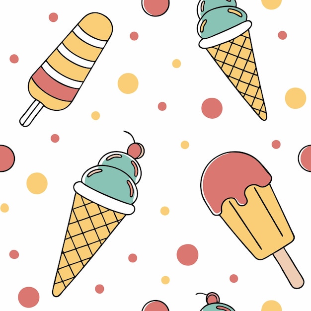 El helado dulce trata el patrón